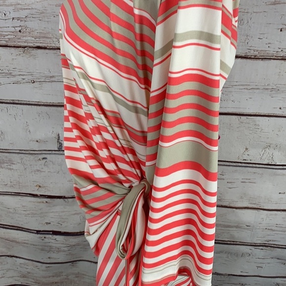 Shelby & Parker Coral Stripe Dress 2XL - Picture 3 of 11